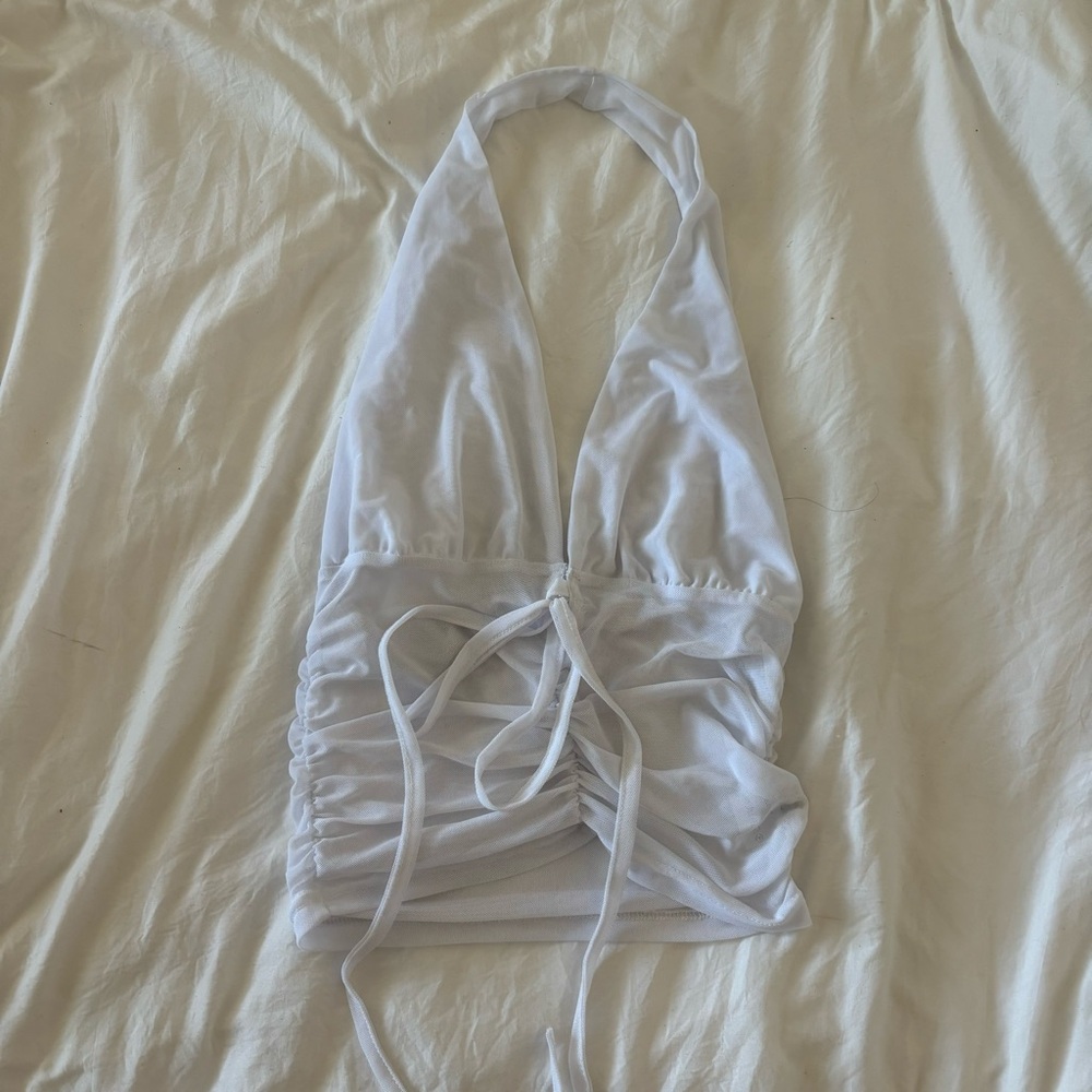 Mesh halter top